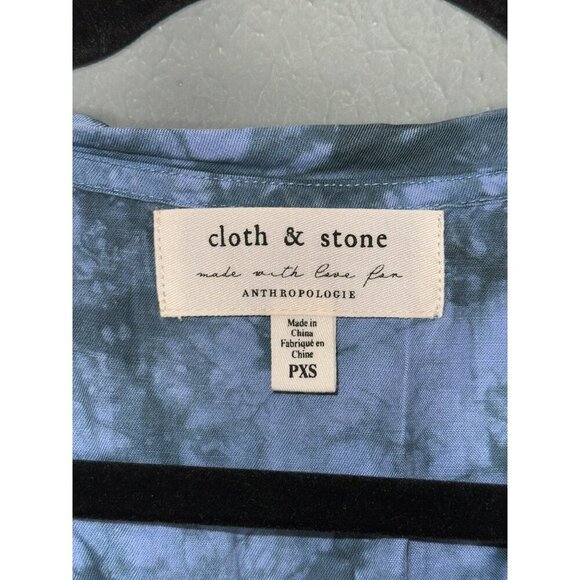 Anthropologie Cloth & Stone Women's Petite XS Liv Tie-Front Mini Dress - Picture 9 of 12